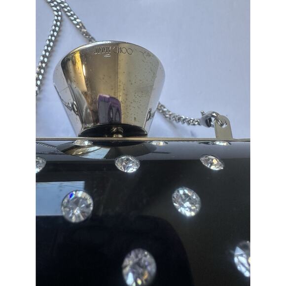 Jimmy Choo Plastic Rhinestone Pink Crystal Black clutch Bag - Picture 12 of 16